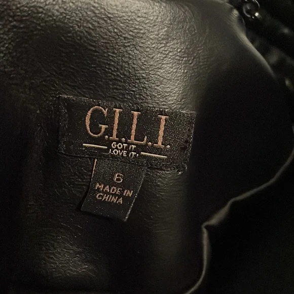New! Never worn. GILI black leather jacket - Picture 5 of 6